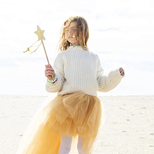 Юбка рок-н-ролл Рататам (Ratatam) "Кофе", мокко, 4-8 лет